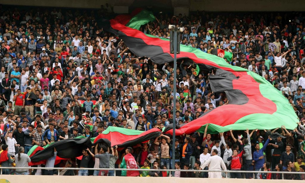 تماشاگران افغانی در ورزشگاه آزادی